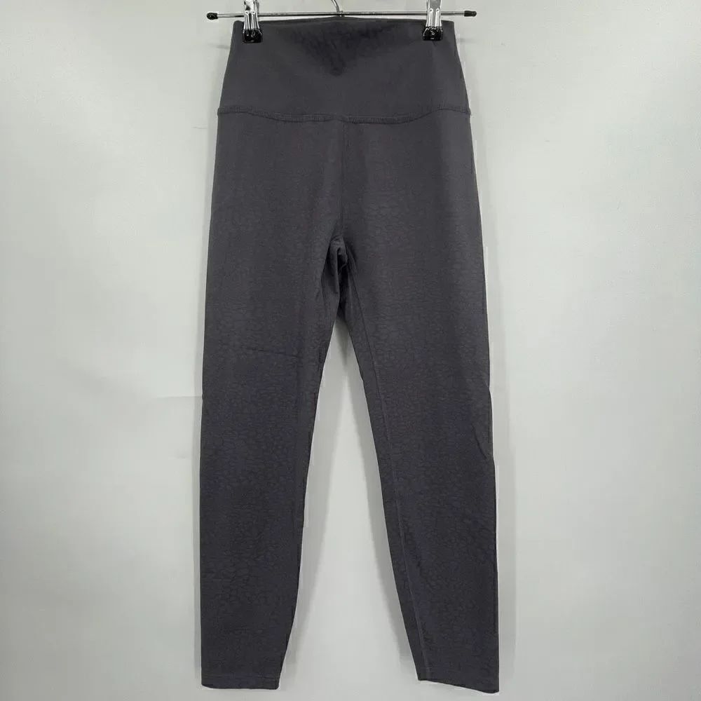 Beyond Yoga Gray High Waisted Fitted Patterned Leggings Small